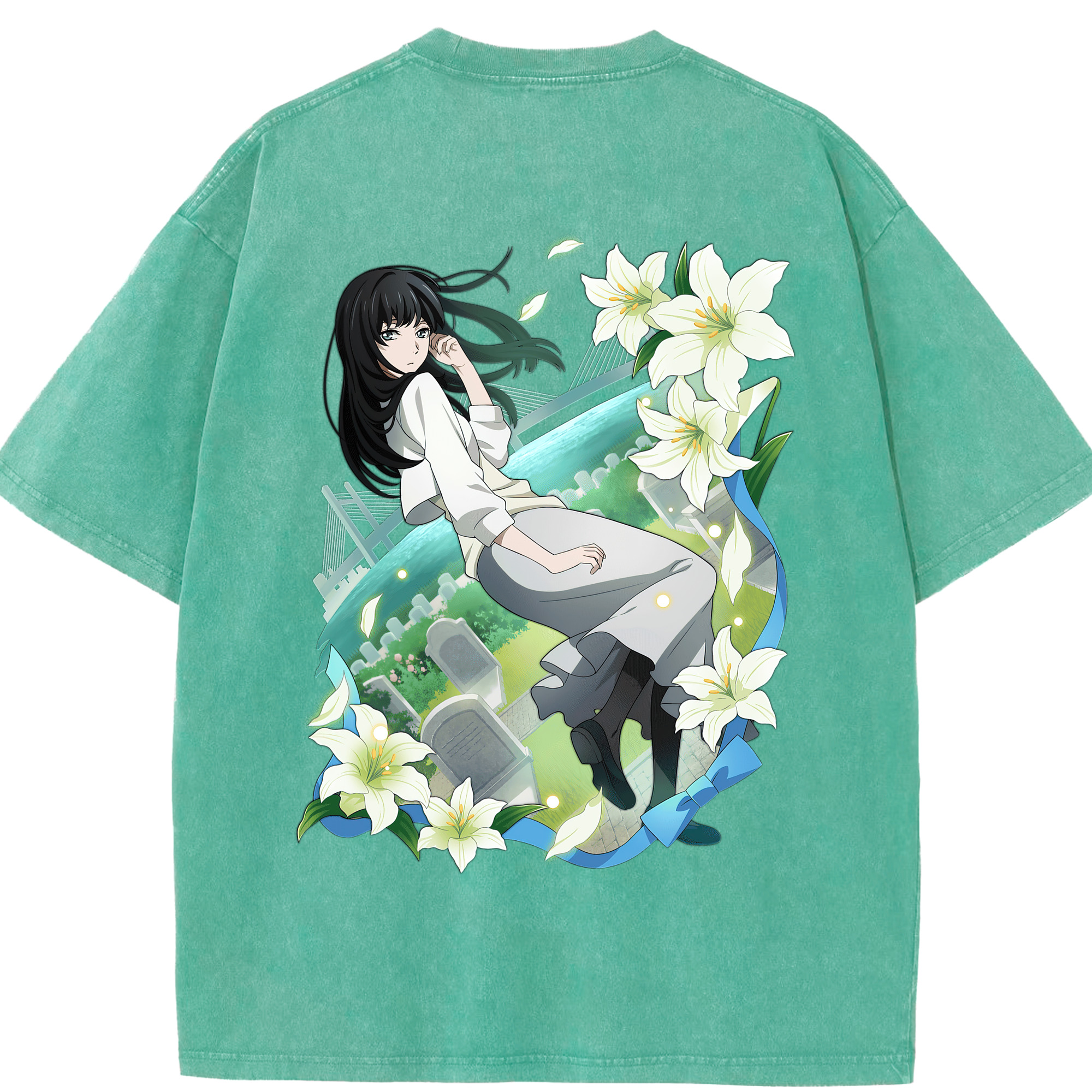 （画像用） 文豪ストレイドッグス Bungo Stray Dogs 綿100% ヴィンテージ風 半袖Tシャツ（背面プリント）